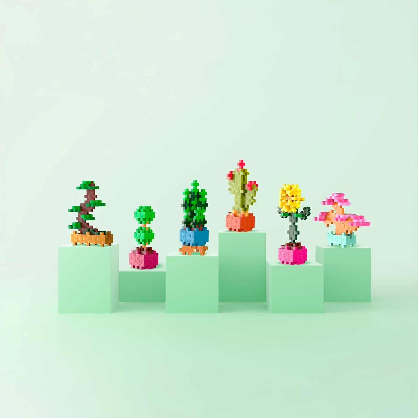 DISPLAY MIT 36 KREATIV-BLÖCKEN FÜR PFLANZEN/BLUMEN