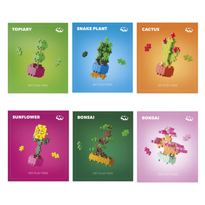 DISPLAY MIT 36 KREATIV-BLÖCKEN FÜR PFLANZEN/BLUMEN
