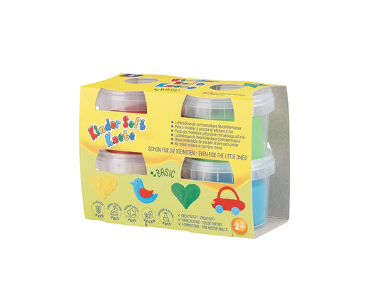 PASTA DA MODELLARE MORBIDA PER BAMBINI BASIC 4X80G