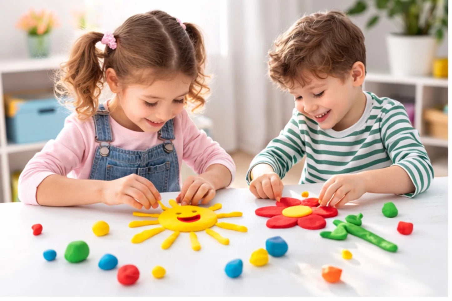 PÂTE À MODELER SOUPLE POUR ENFANTS BASIC 4X80G