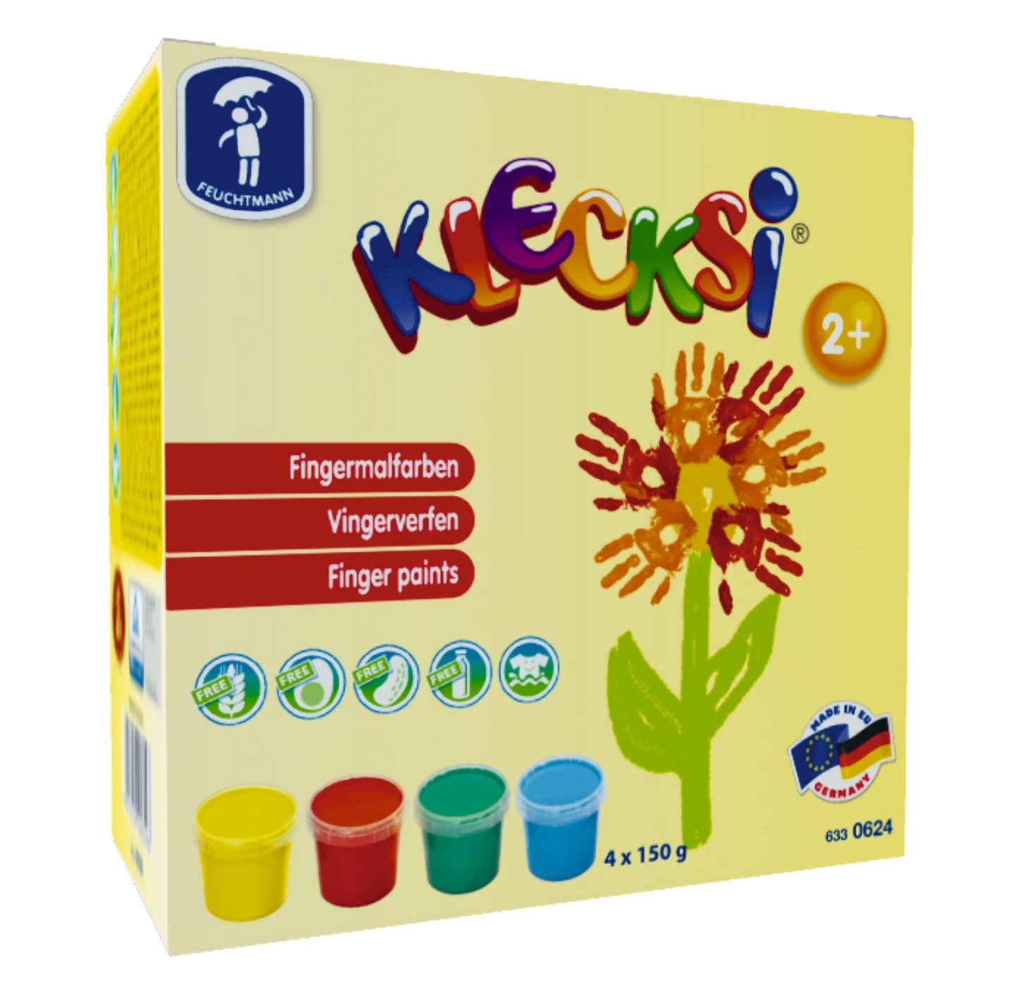 PEINTURES À DOIGTS DE BASE KLECKSI MINI 4X150G