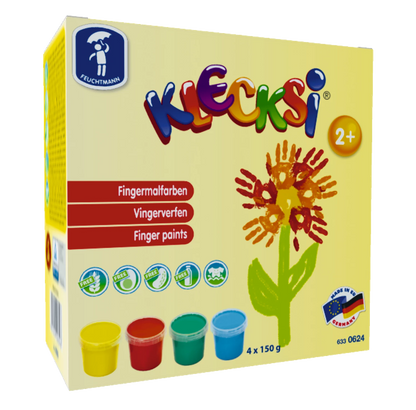 PEINTURES À DOIGTS DE BASE KLECKSI MINI 4X150G