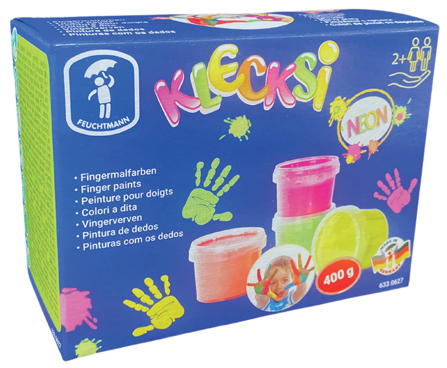 PEINTURE À DOIGTS KLECKSI NEON 4X100G