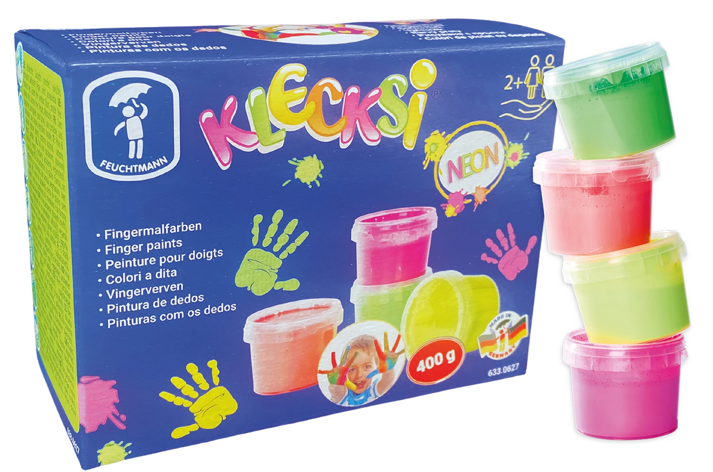 PEINTURE À DOIGTS KLECKSI NEON 4X100G