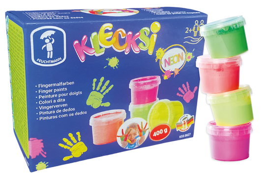 COLORI A DITA KLECKSI NEON 4X100G