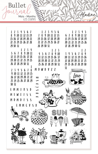 GABARIT BULLET JOURNAL MOIS DE L'ANNÉE