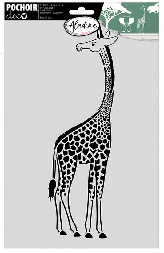 POCHOIR DÉCORATIF GIRAFE 20*30CM