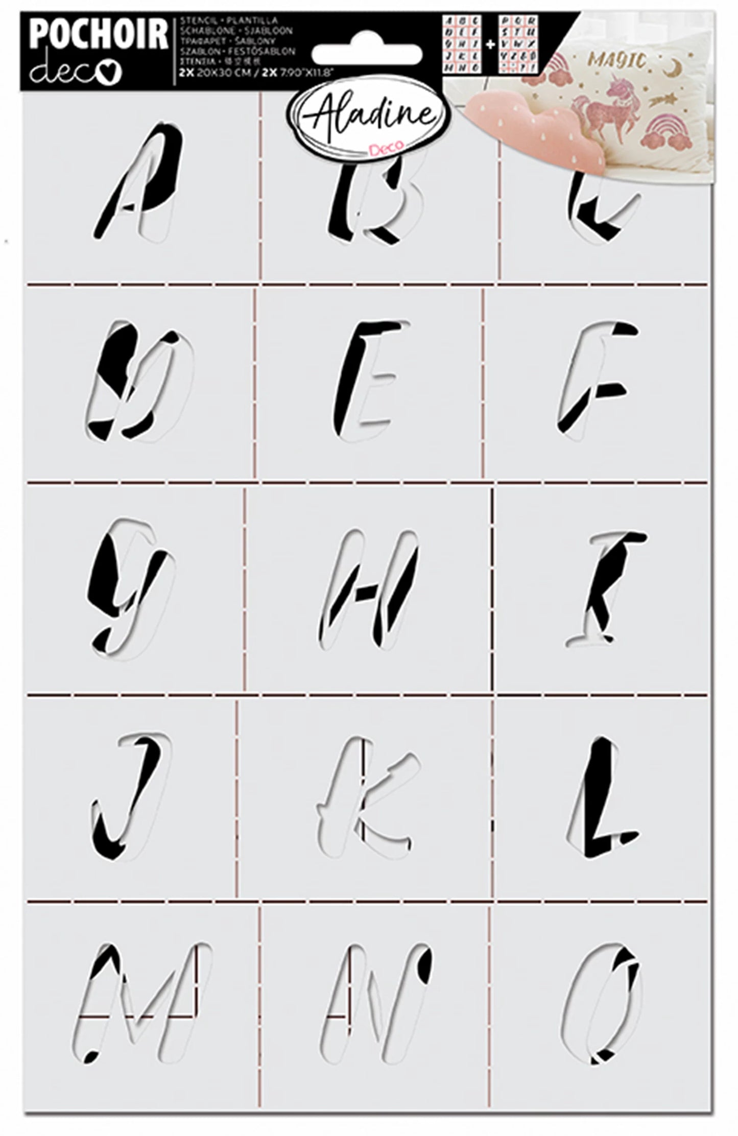 GABARIT DÉCO ALPHABET S - 2 GABARITS