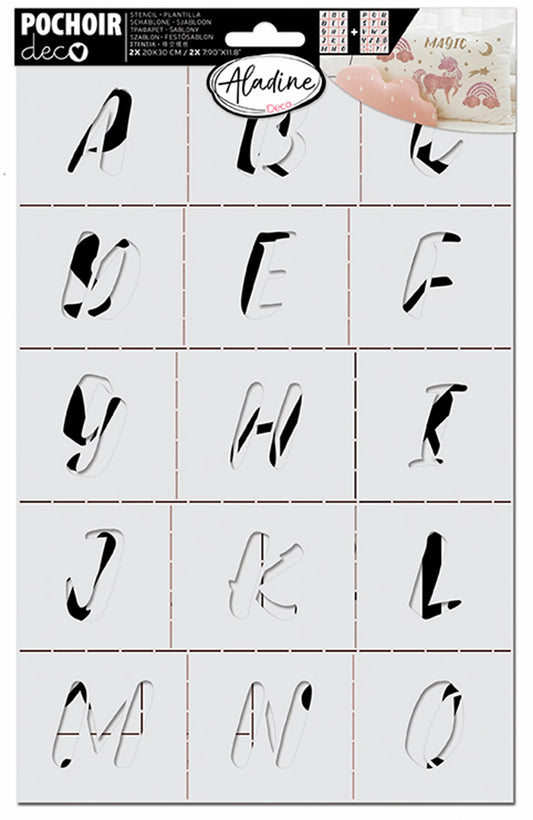 GABARIT DÉCO ALPHABET S - 2 GABARITS