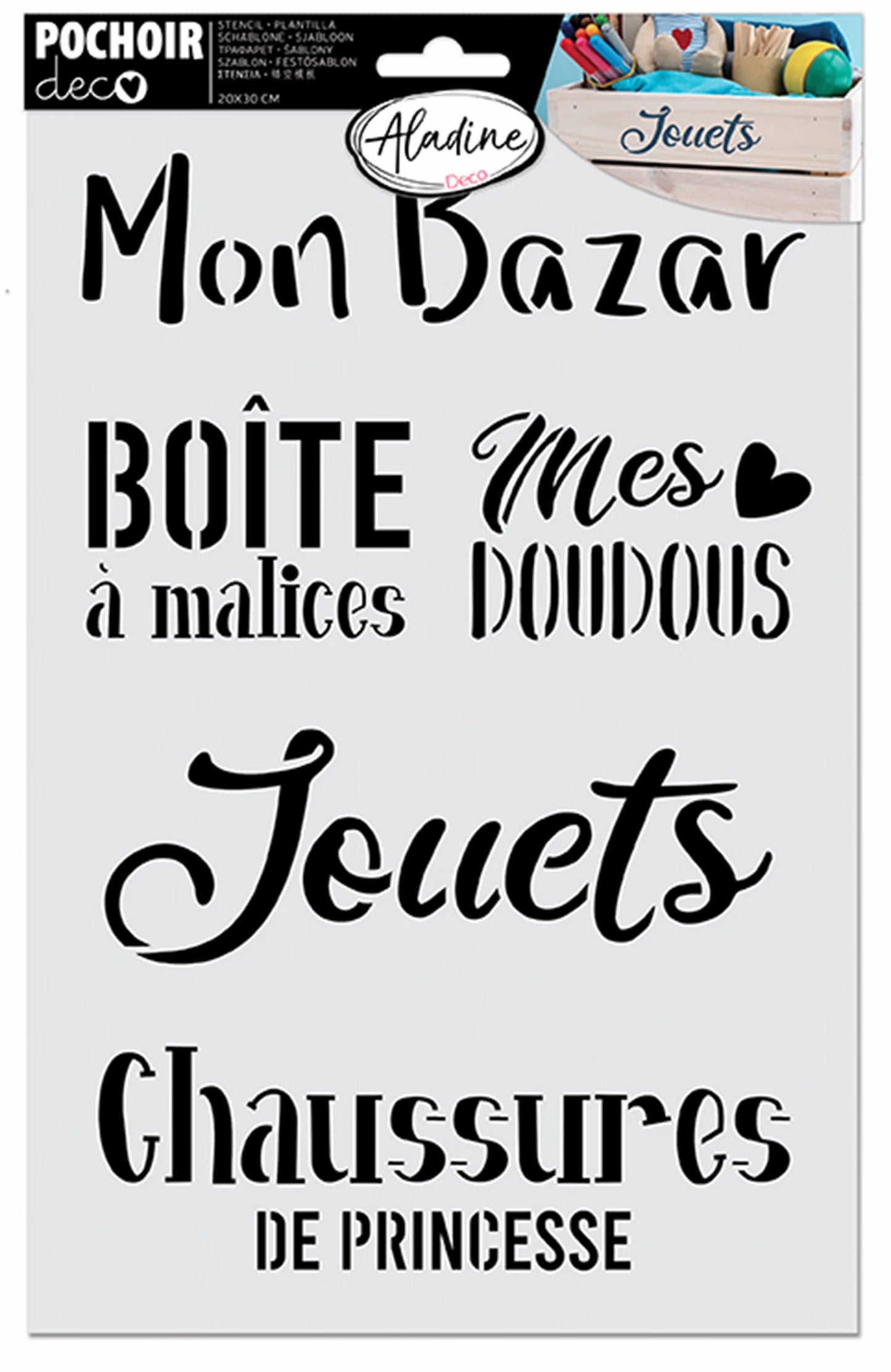 POCHOIR DÉCORATIF POUR CHAMBRE D'ENFANT
