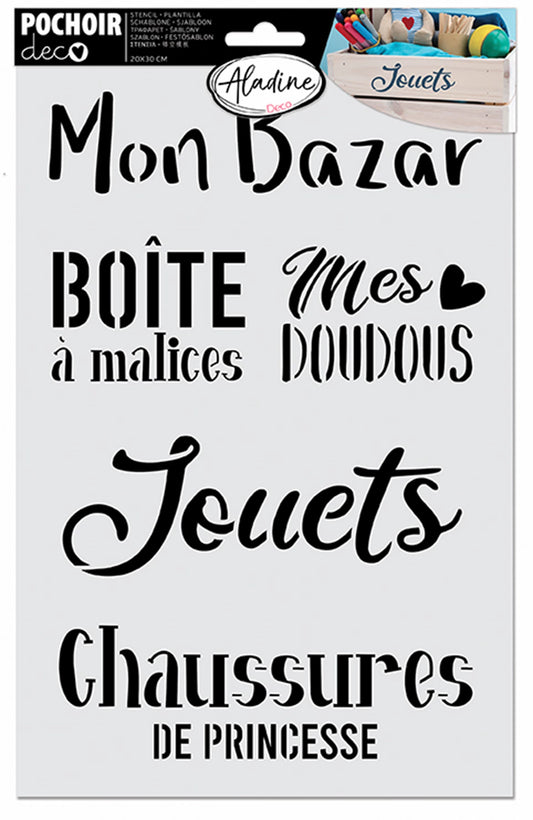 POCHOIR DÉCORATIF POUR CHAMBRE D'ENFANT