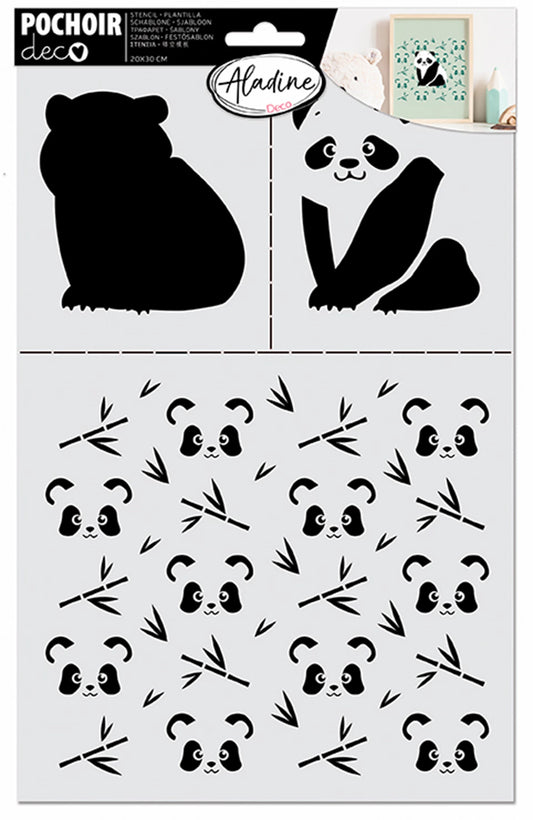 POCHOIR DÉCORATIF PANDA