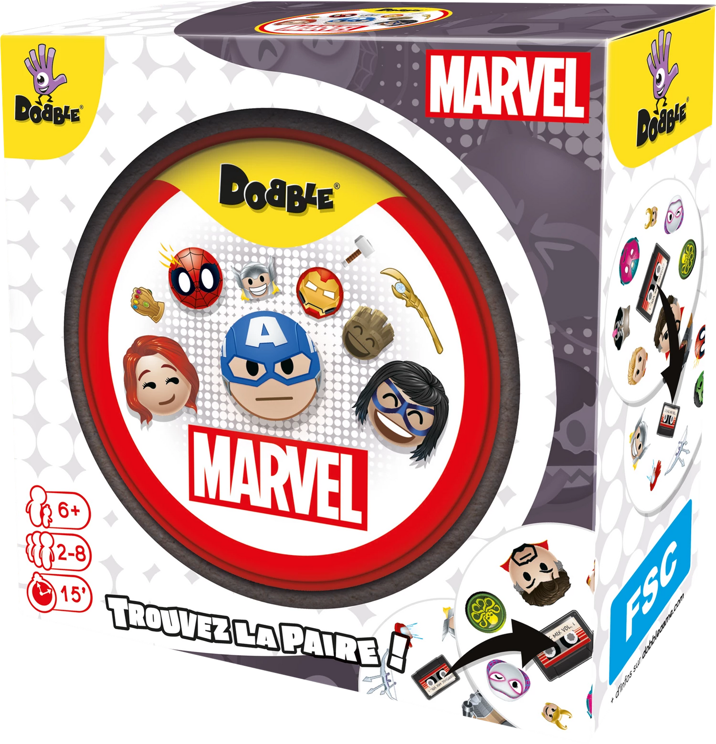 DOBBLE MARVEL EMOJI (ÖKO-HÜLLE) (FR)
