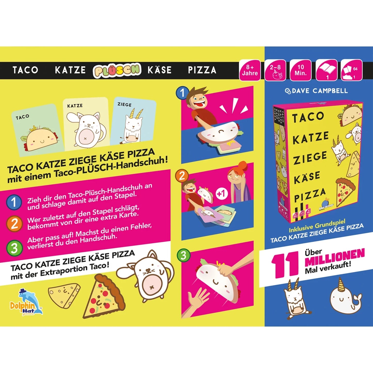 TACO CAT PELUCHE PIZZA AL FORMAGGIO (DE)