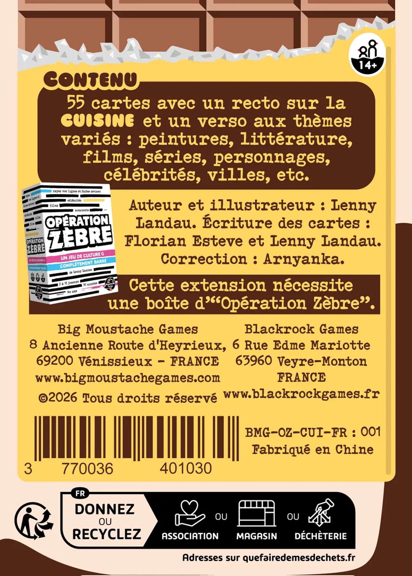 BLACKROCK GAMES - OPERATION ZEBRA EXT. KÜCHE (FR) - F