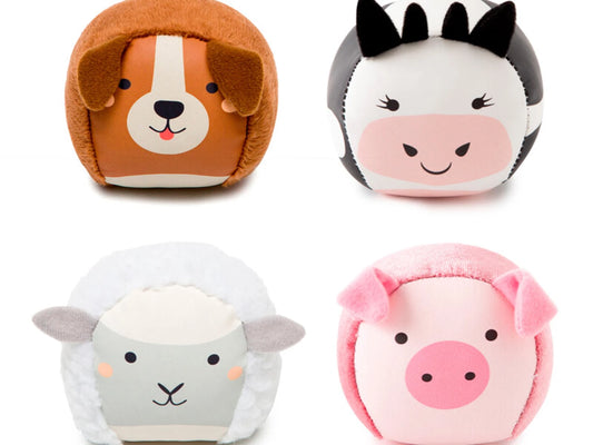 DOOBALLS - SET DI 4 PALLINE DI PELUCHE - FATTORIA