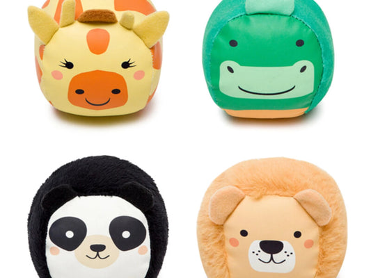 DOOBALLS - SET DI 4 PALLINE DI PELUCHE - GIUNGLA
