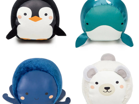DOOBALLS - SET DI 4 PALLINE DI PELUCHE - OCEANO