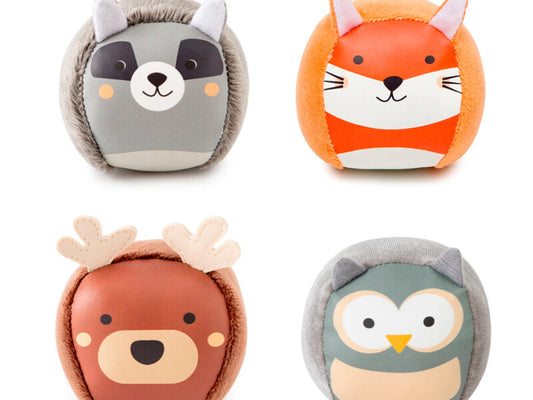 DOOBALLS - SET DI 4 PALLINE DI PELUCHE - FORESTA