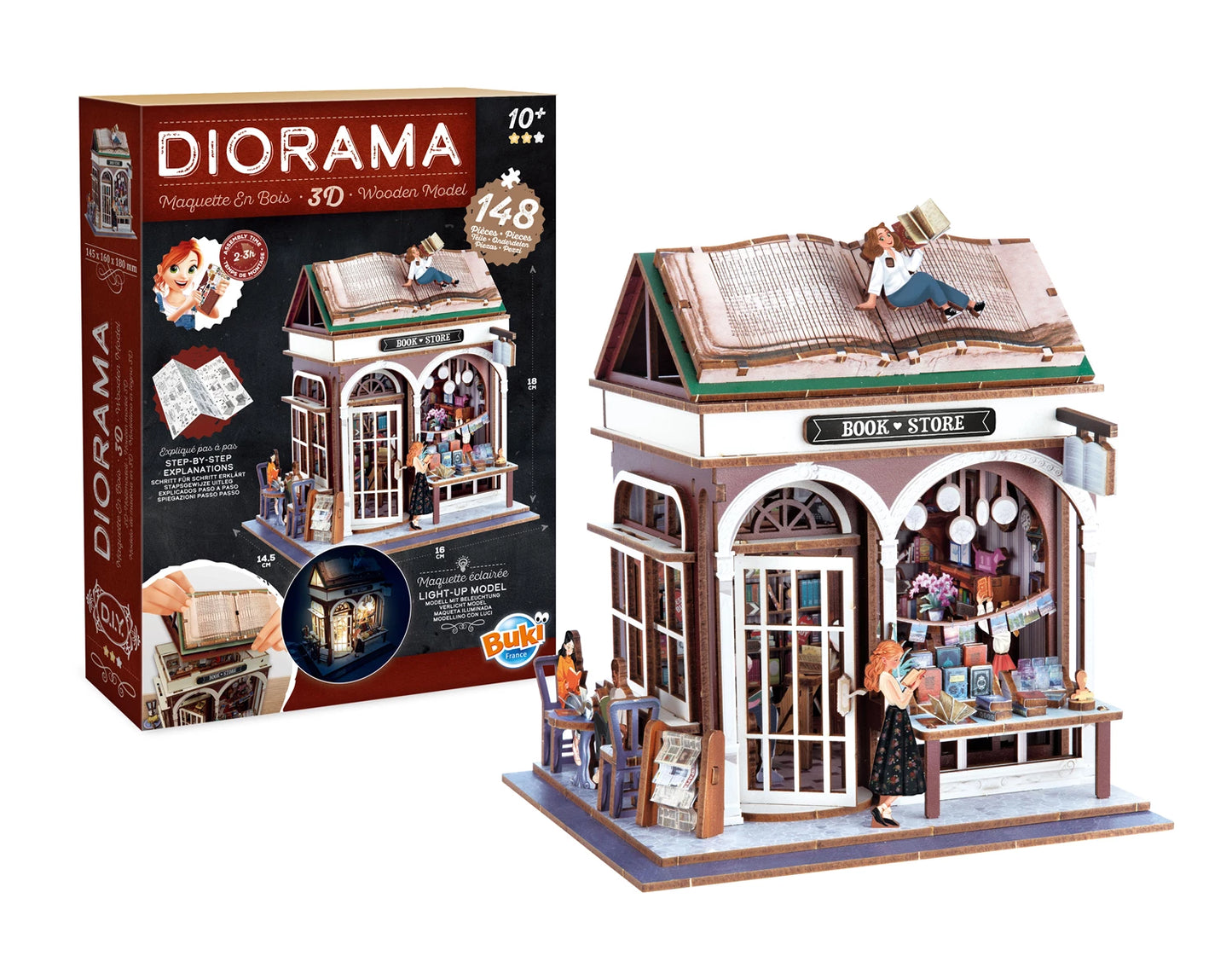 BUKI – DIORAMA „BÜCHERREGAL“ – D/E/I/ML