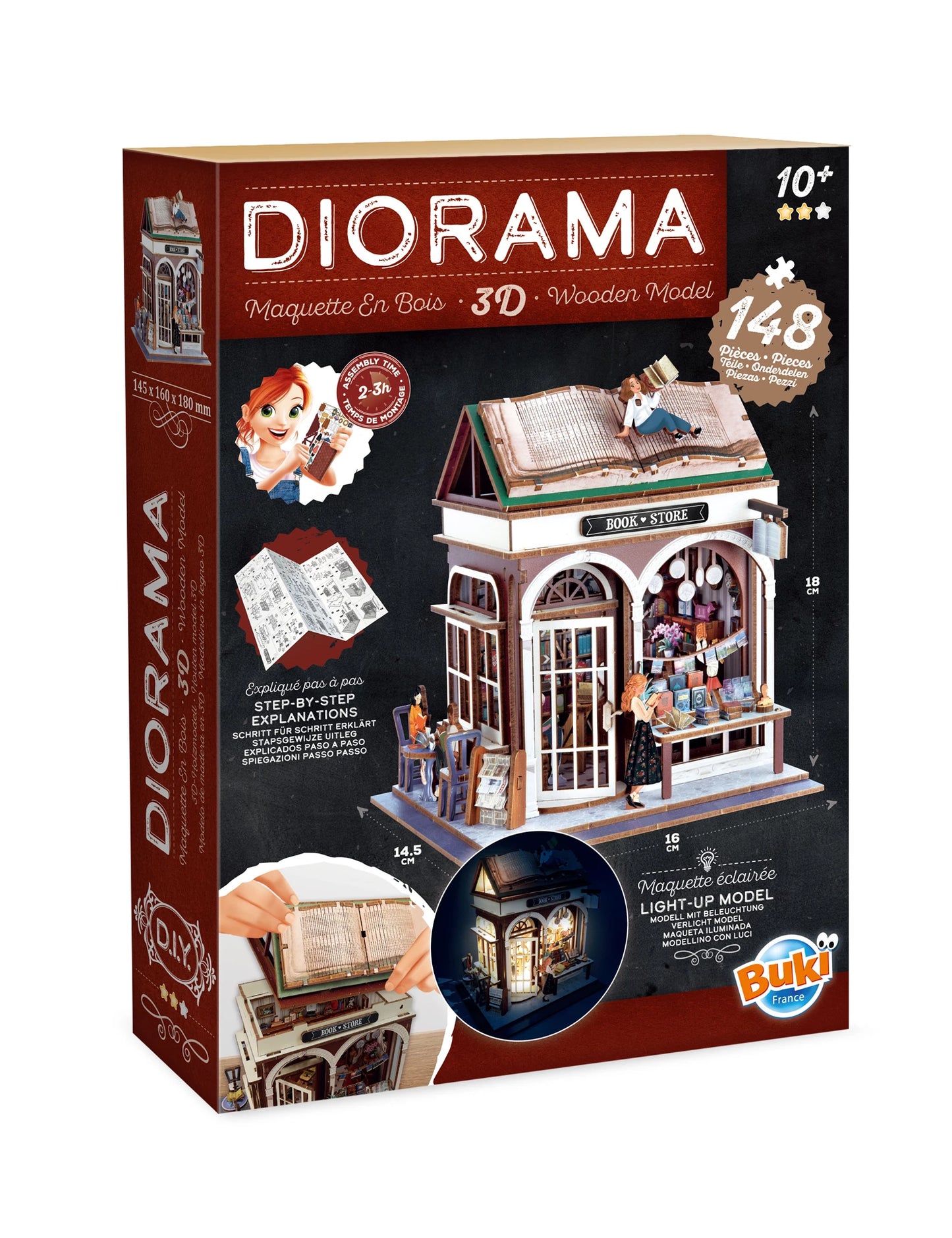 BUKI – DIORAMA „BÜCHERREGAL“ – D/E/I/ML