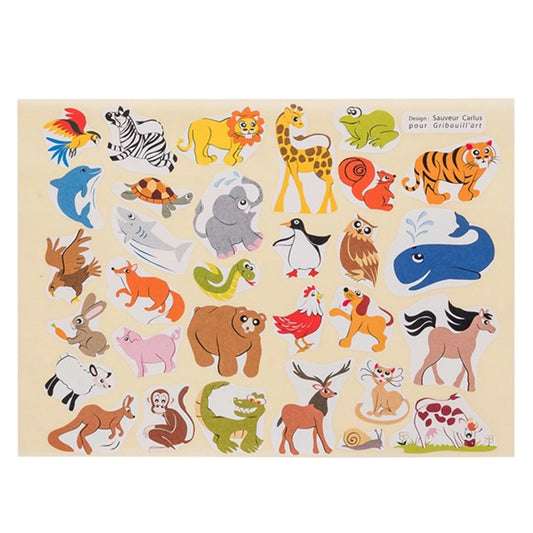 120 AUTOCOLLANTS D'ANIMAUX