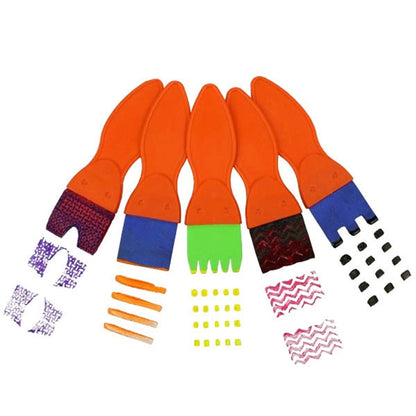 LOT DE 5 PINCEAUX FANTAISIE 4CM