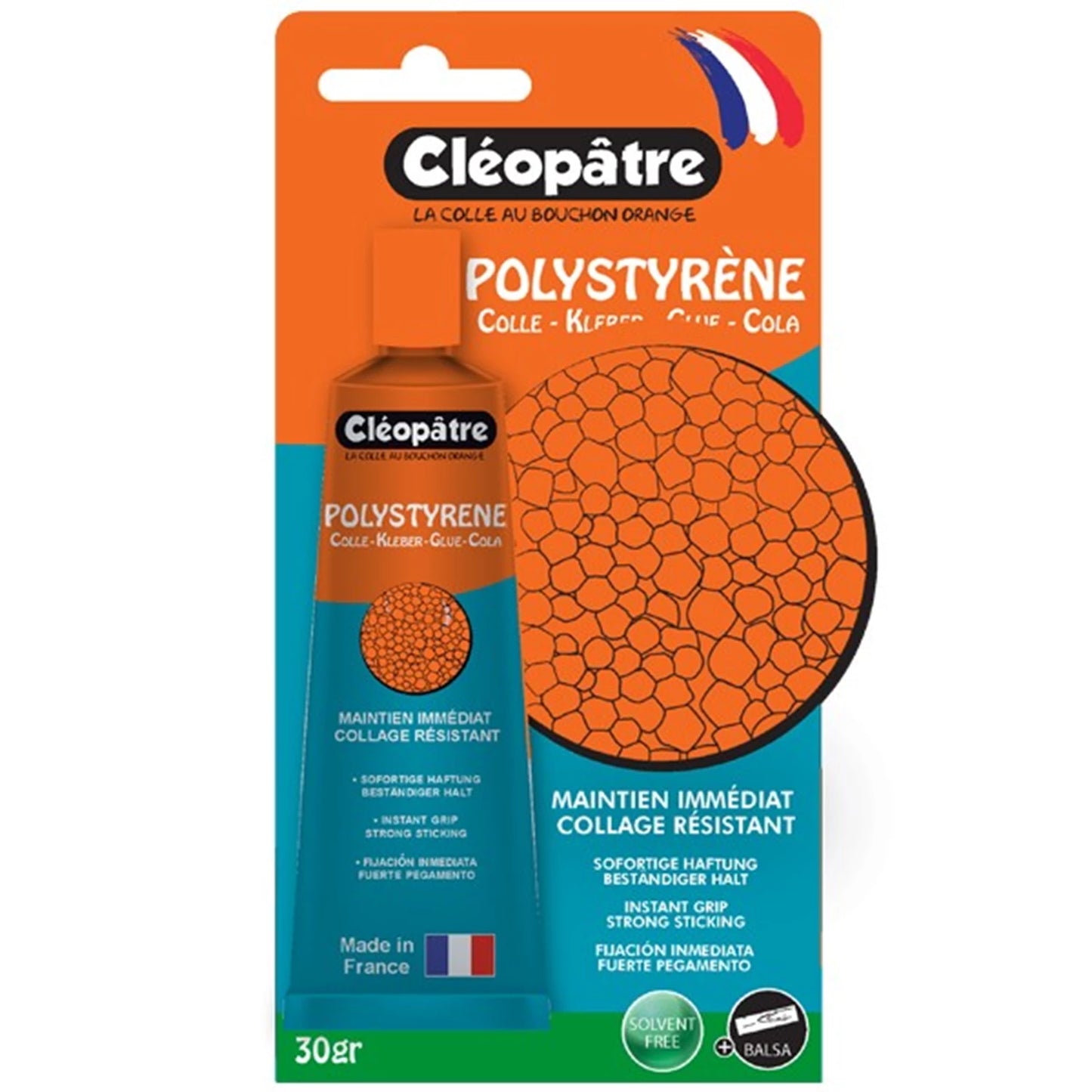 ADESIVO IN POLISTIROSCHIUMA CLEO'TECH TUBO ALLUMINIO 30G CONFEZIONE BLISTER