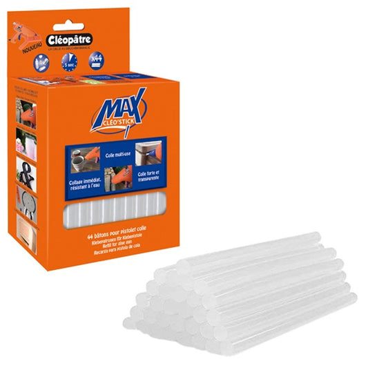 44 CARTOUCHES DE COLLE MAXI CLEOSTICK'MAX (Ø 11MM L 12CM) POUR CLÉO