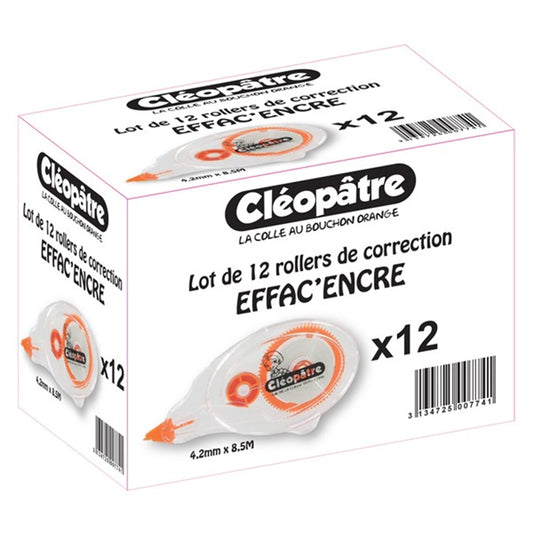 LOT DE 12 ROULEAUX CORRECTEURS DE 8 M DE LONG ET DE 4,2 MM DE LARGE