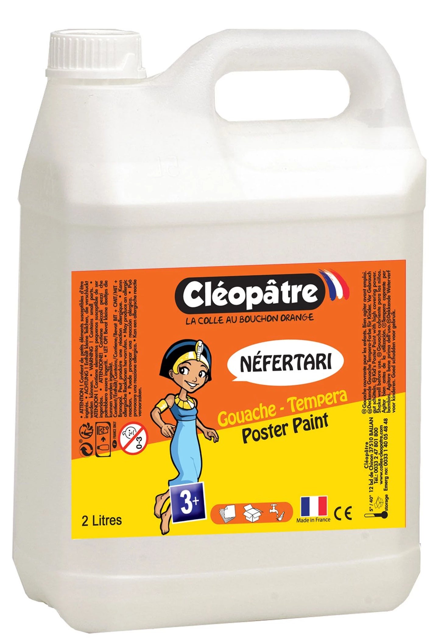 GOUACHE NEFERTARI BIANCO 2 LITRI