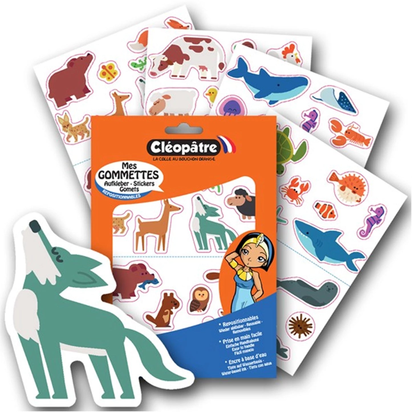60 MAXI AUTOCOLLANTS ANIMAUX