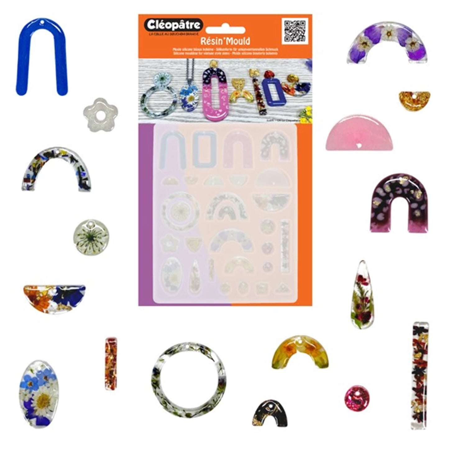 MOULE EN SILICONE POUR BIJOUX BOHÈME TRANSPARENT POUR L'ART