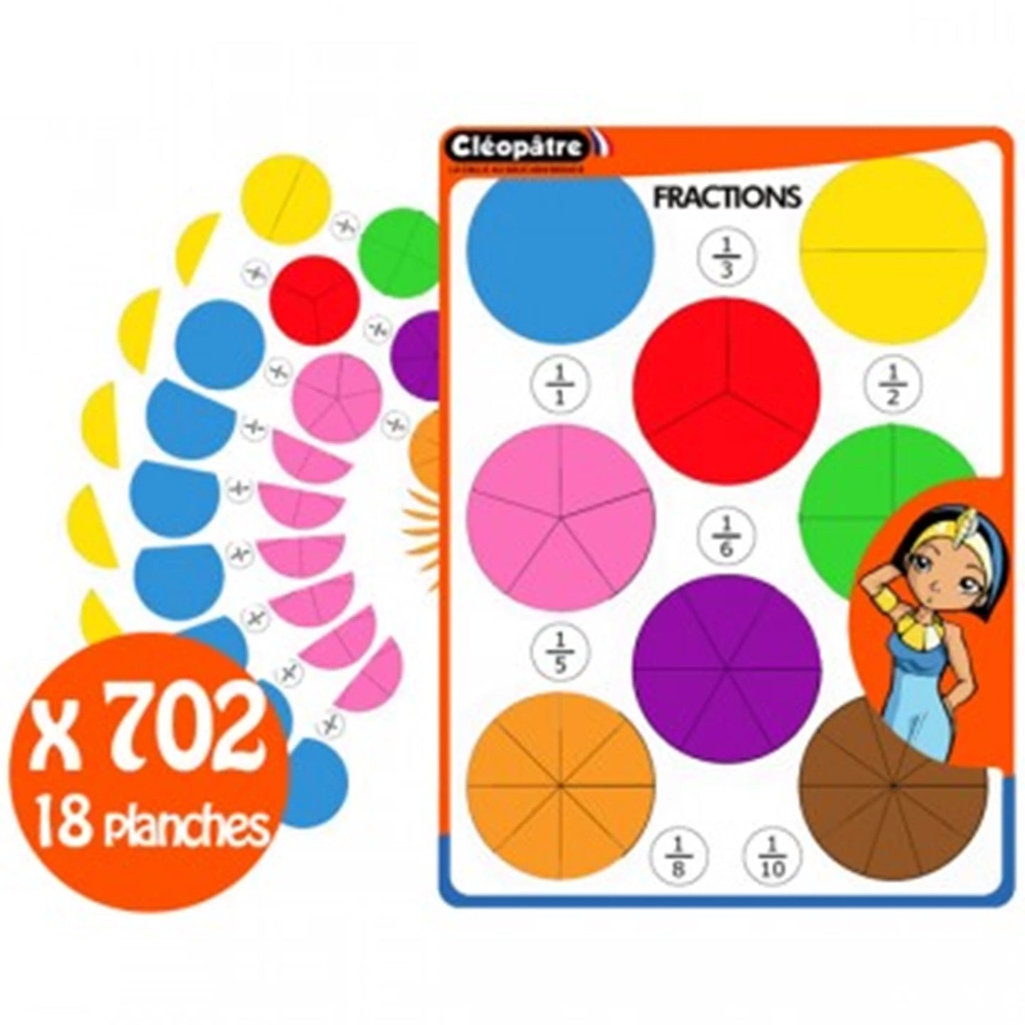 702 AUTOCOLLANTS, FACTIONS, 8 COULEURS