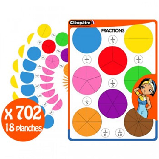702 AUTOCOLLANTS, FACTIONS, 8 COULEURS