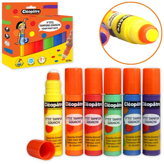 6 TAMPONS GOUACHE 50 ML