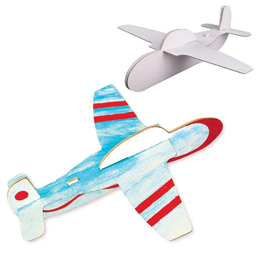 15 AVIONS EN CARTON BLANC À DÉCORER