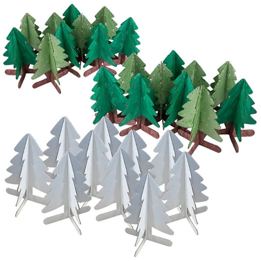 30 Weihnachtsbäume aus weißem Karton (11 cm) für Dekorationen