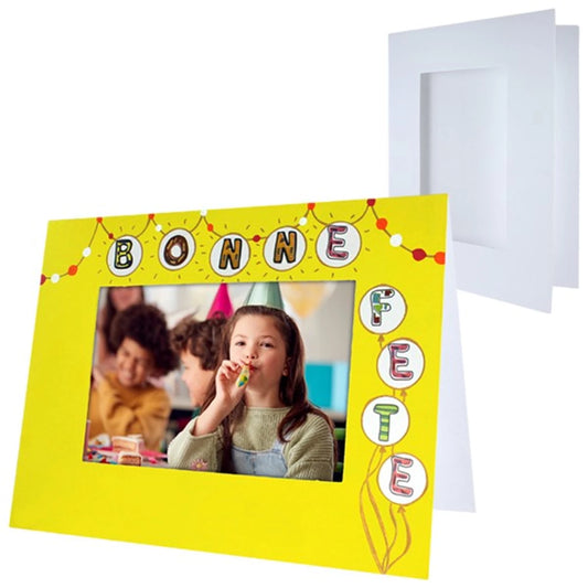 10 CADRES RECTANGULAIRES EN CARTON BLANC POUR DÉCORATIONS