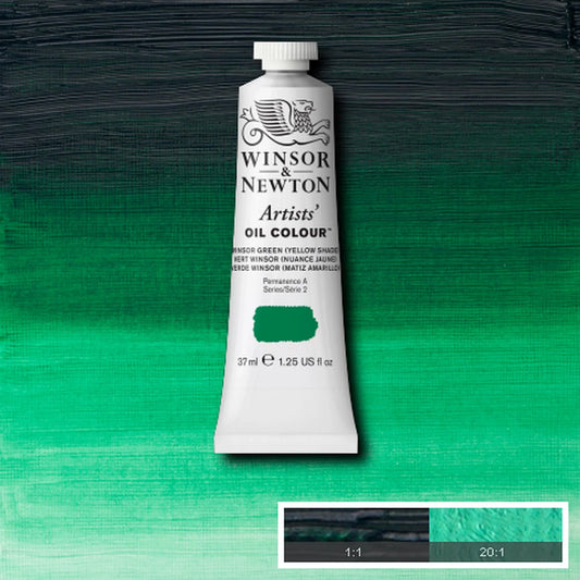 COLORE A OLIO PER ARTISTI W&N TUBO DA 37 ML VERDE WINSOR (TONALITÀ GIALLA)