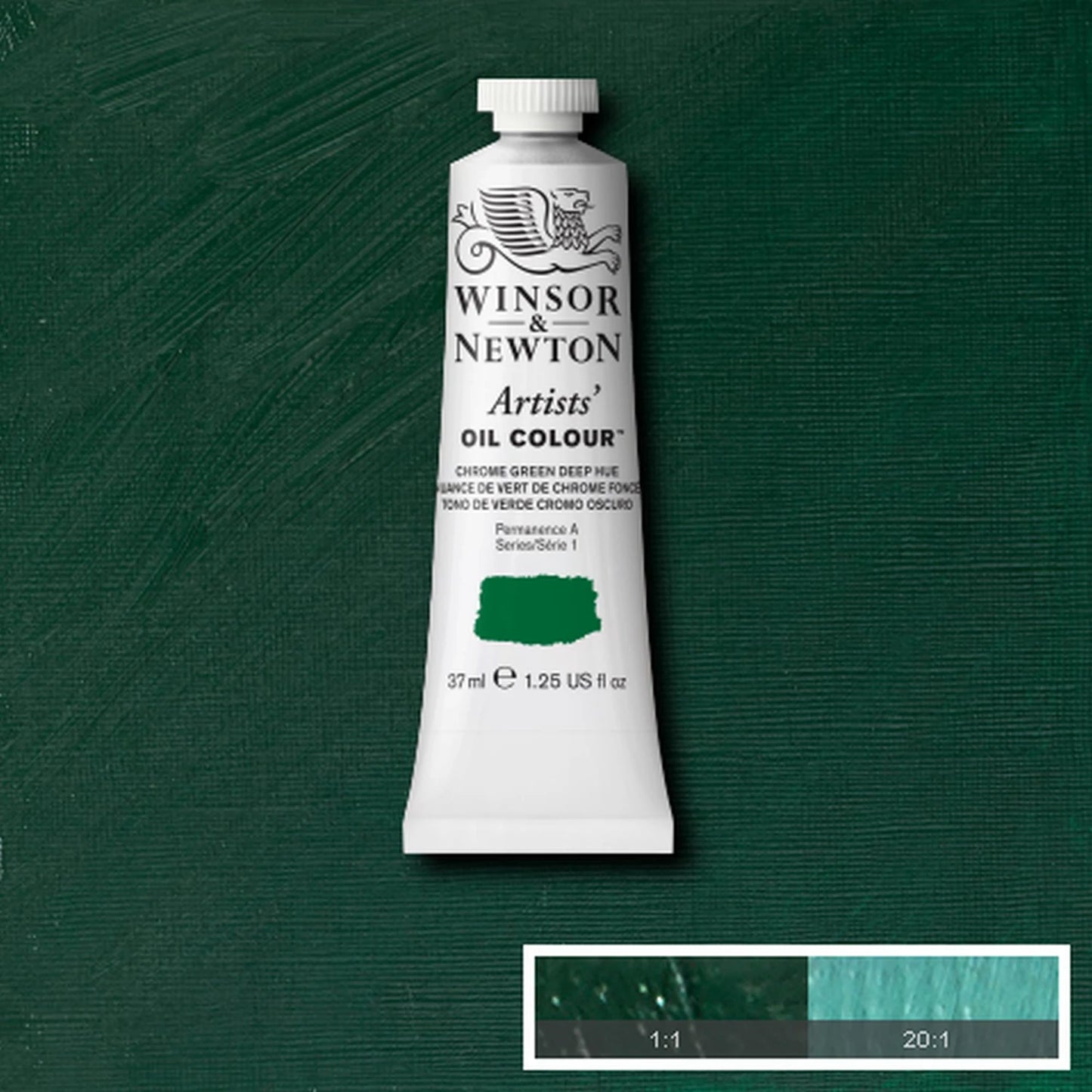W&N ARTISTS' OIL PAINT TUBO DA 37ML COLORE VERDE CROMO SCURO
