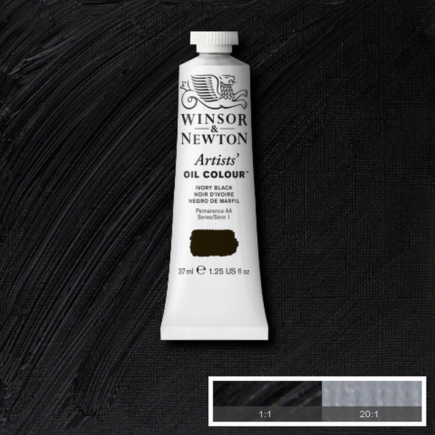 W&N ARTISTS' OIL PAINT TUBO DA 37ML AVORIO NERO