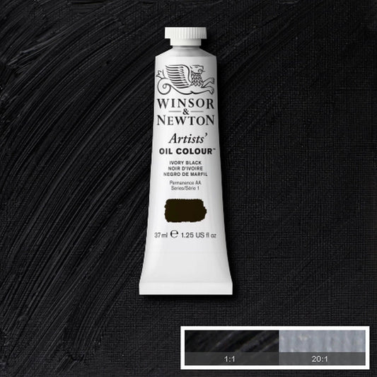 W&N ARTISTS' OIL PAINT TUBO DA 37ML AVORIO NERO