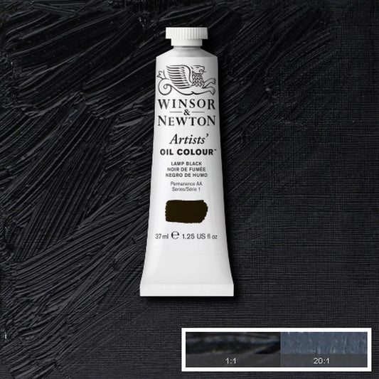 W&N ARTISTS' OIL PAINT 37ML TUBO NERO LAMPADA