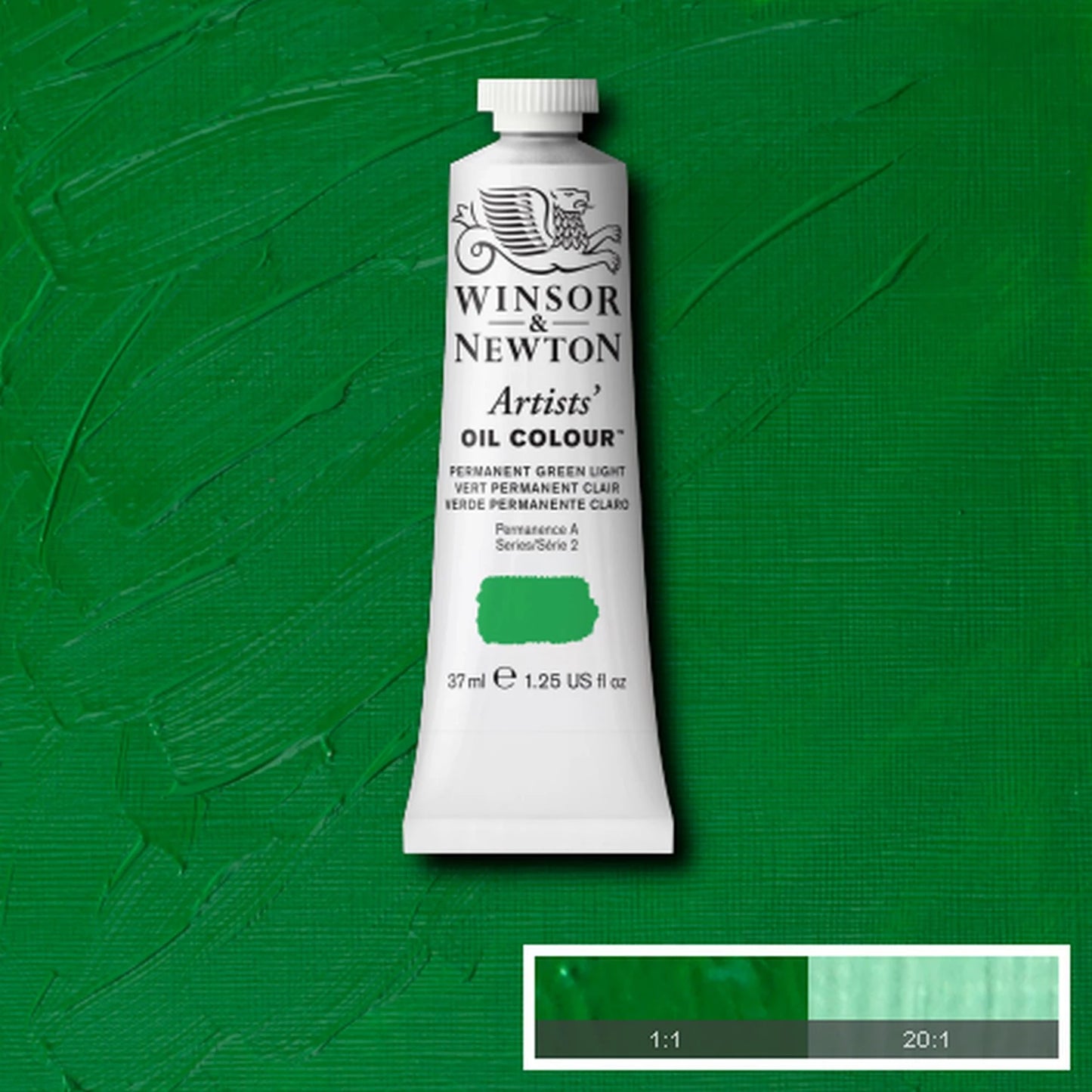 W&N ARTISTS' OIL PAINT TUBO DA 37ML PERMANENTE VERDE CHIARO