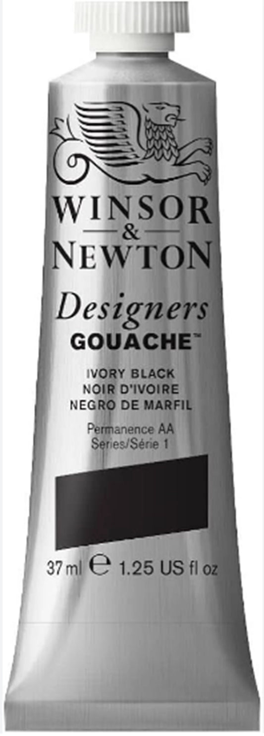 W&N DESIGNERS GOUACHE 37 ML NERO AVORIO