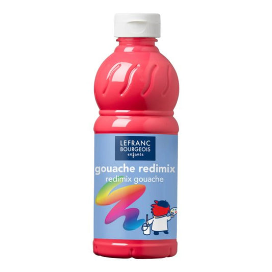 LFB TEMPERA LIQUIDA REDIMIX BOTTIGLIA 500ML - ROSSO FLUO