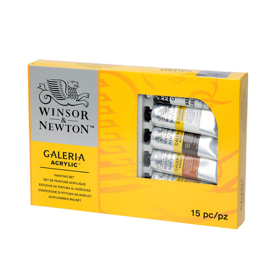 W&N GALERIA SET DI COLORI ACRILICI DA STUDIO 9 TUBI DA 60 ML