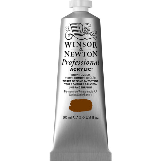 W&N PROF. COLORE ACRILICO TUBO 60ML OMBRA BRUCIATA