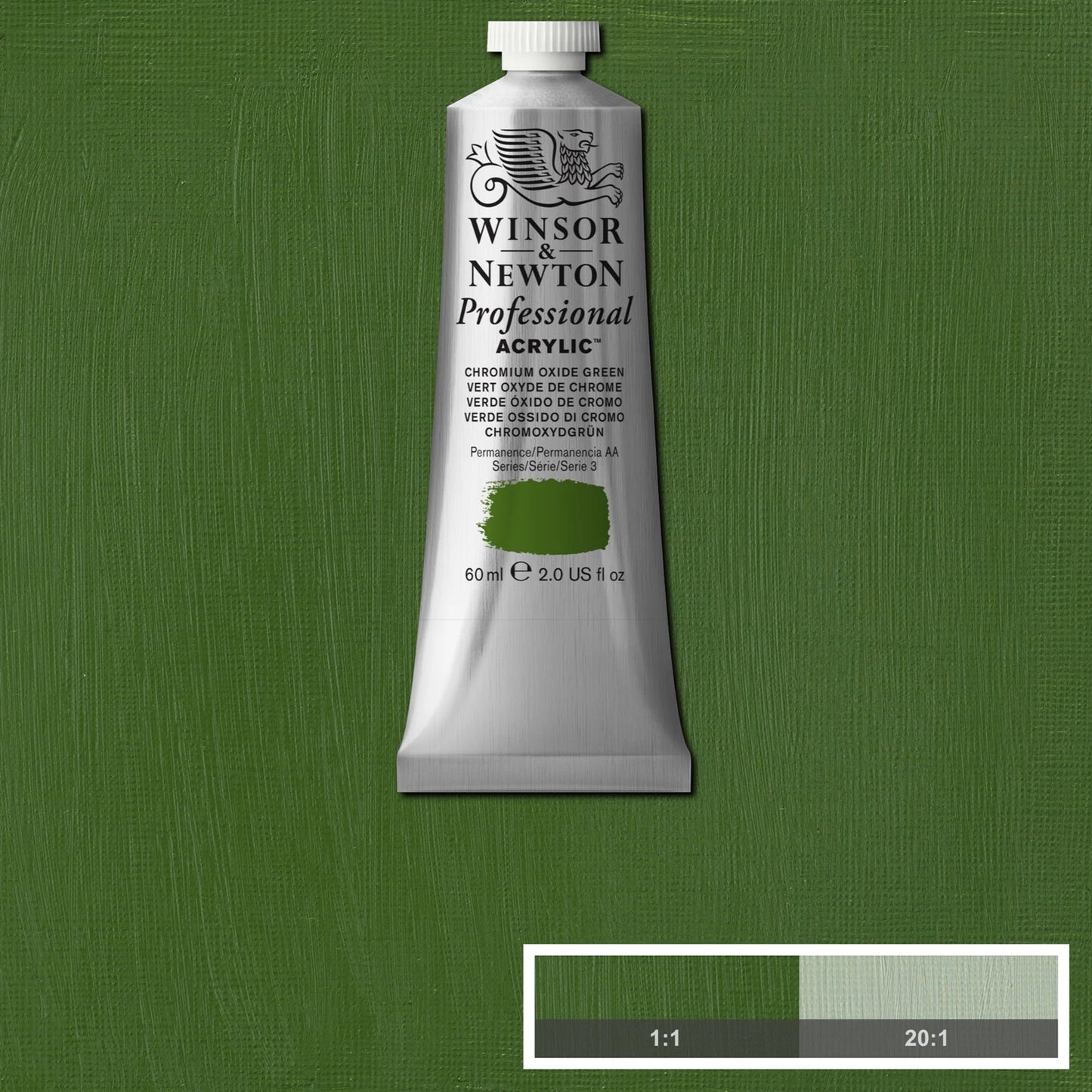 W&N PROF. VERNICE ACRILICA TUBO DA 60 ML VERDE OSSIDO DI CROMATO
